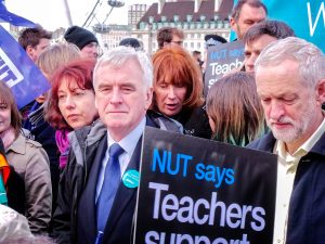 Jeremy Corbyn and John McDonnell supporting the junior doctors. (Photo: Garry Knight, Flickr public domain) 